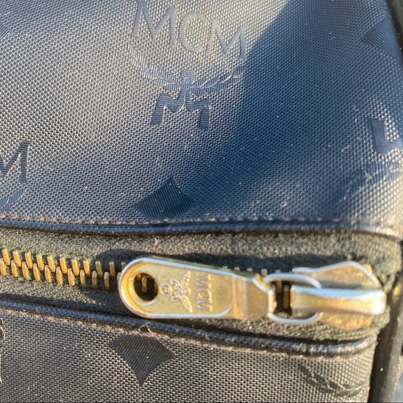 Vintage MCM Black Satchel Monogram Handbag - Picture 9 of 13